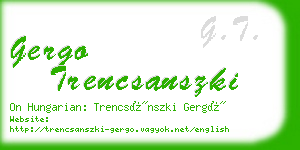 gergo trencsanszki business card
